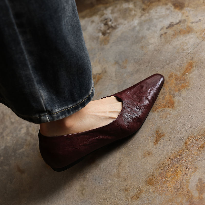 Vintage Slip Dress - Sepatu Pump Wanita Kulit Asli Sepatu