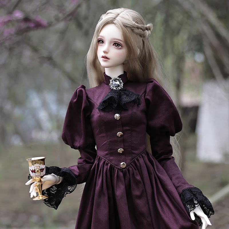 Vintage Fashion Model - Boneka Elina BJD 1/3 Wanita Elegan