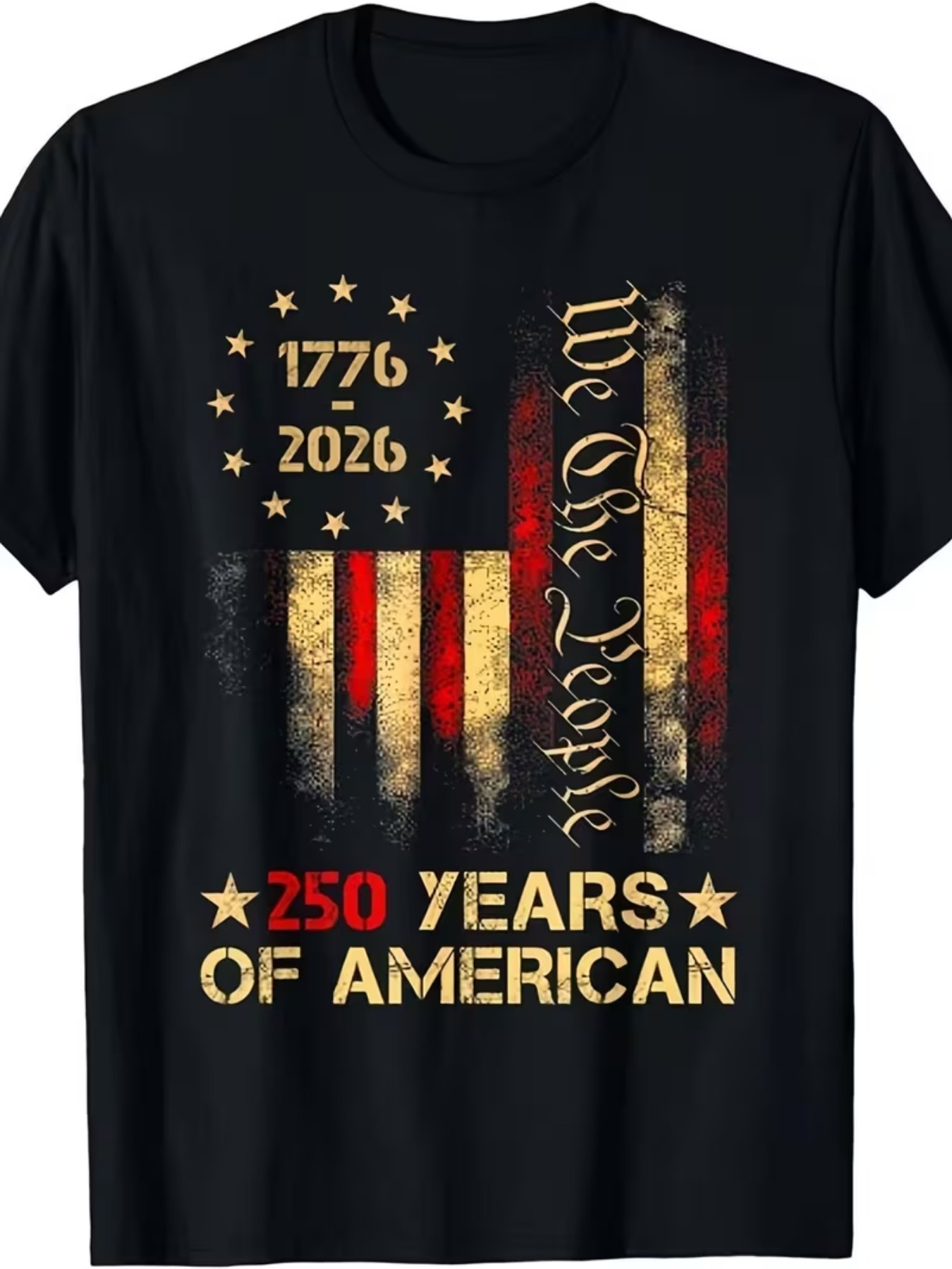 Vintage Fashion Model - Kaos Vintage Pria 1776-2026 American Heritage