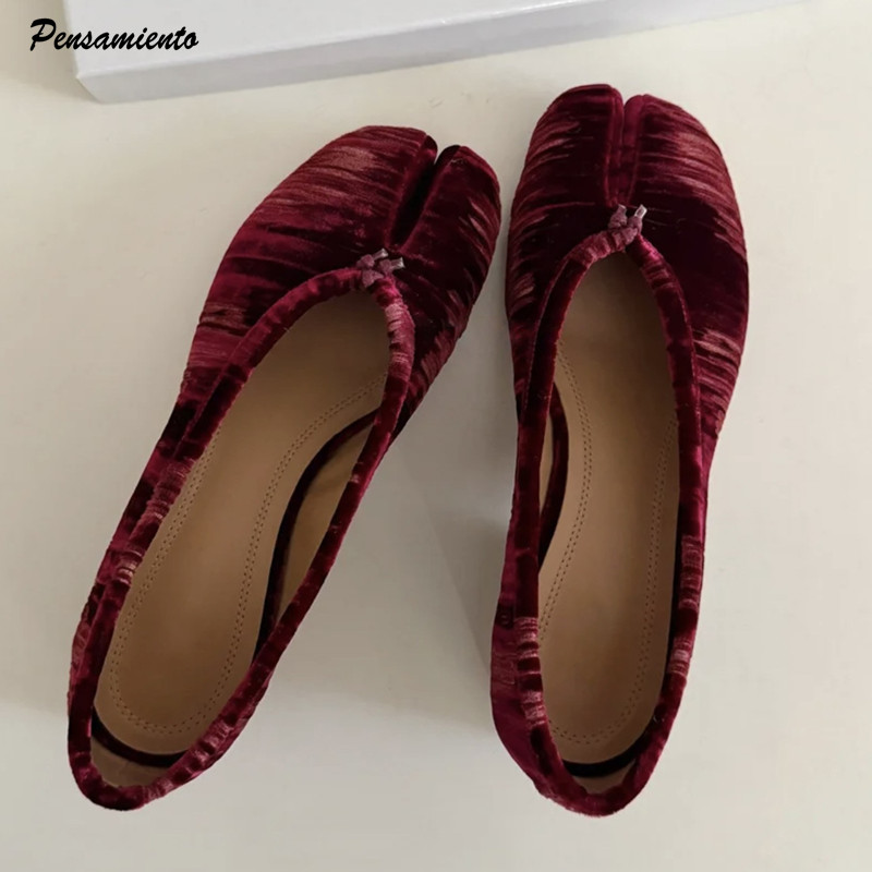 Vintage Fashion Ladies - Sepatu Balet Wanita Model Lipit Desainer