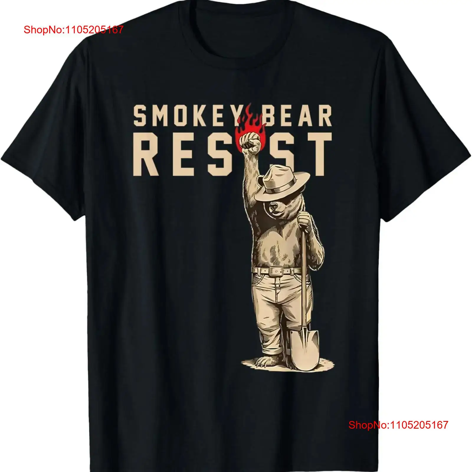 Vintage Vibes Fashion - Kaos Pria Smokey Bear Resist Statement