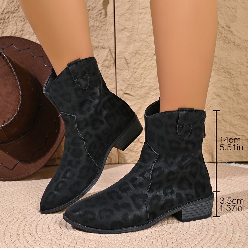 Sepatu bot pendek motif leopar - Vintage Fashion Style ulasan dan harga
