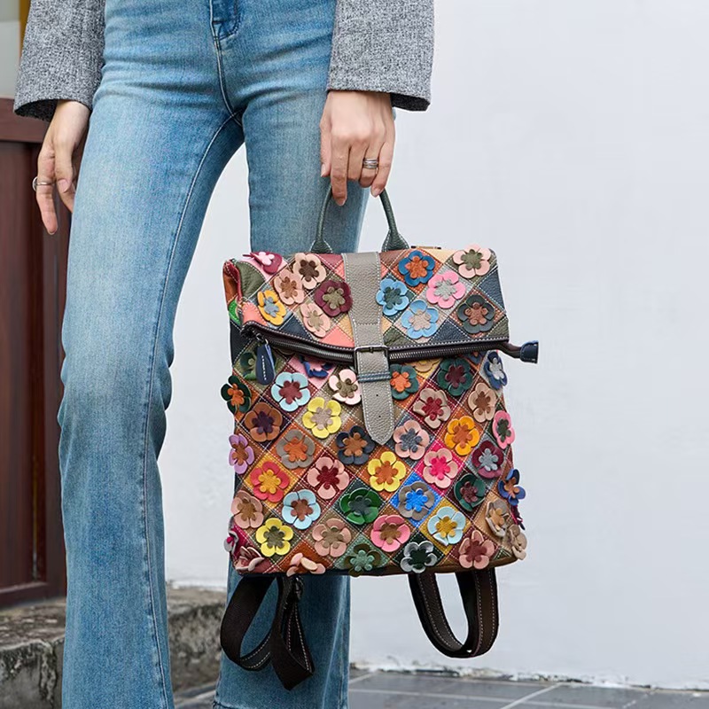 Tas Ransel Kulit Asli Wanita V - Vintage Fashion Ladies ulasan dan harga