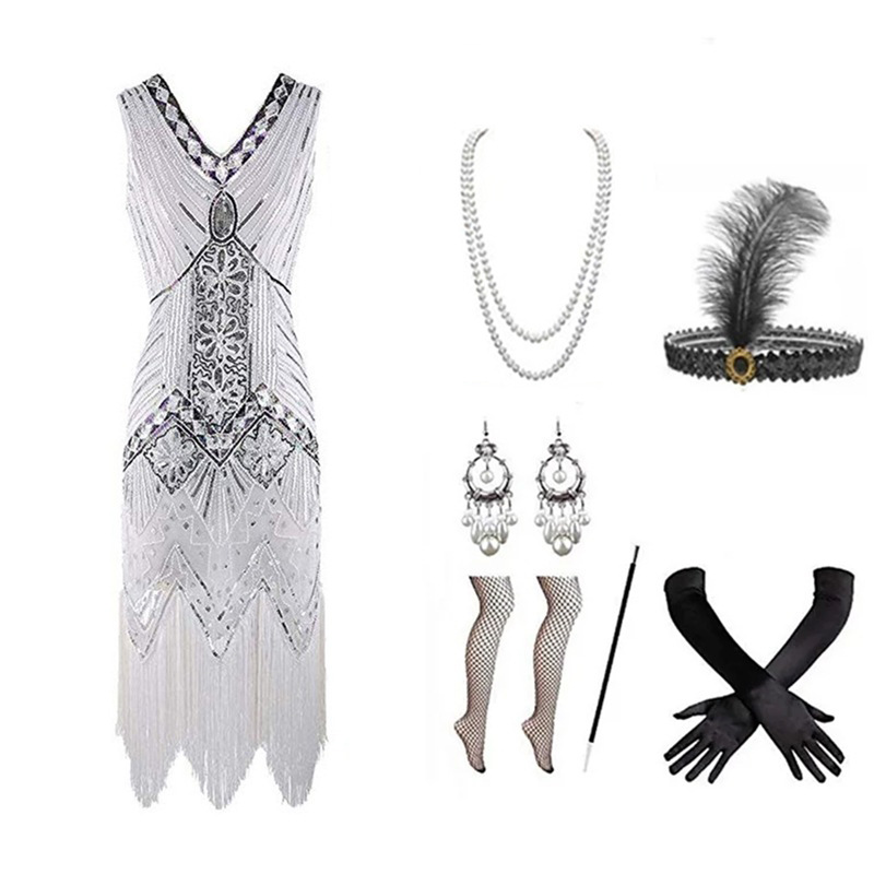 Set Gaun Flapper Wanita Era 19 - Vintage Slip Dress ulasan dan harga