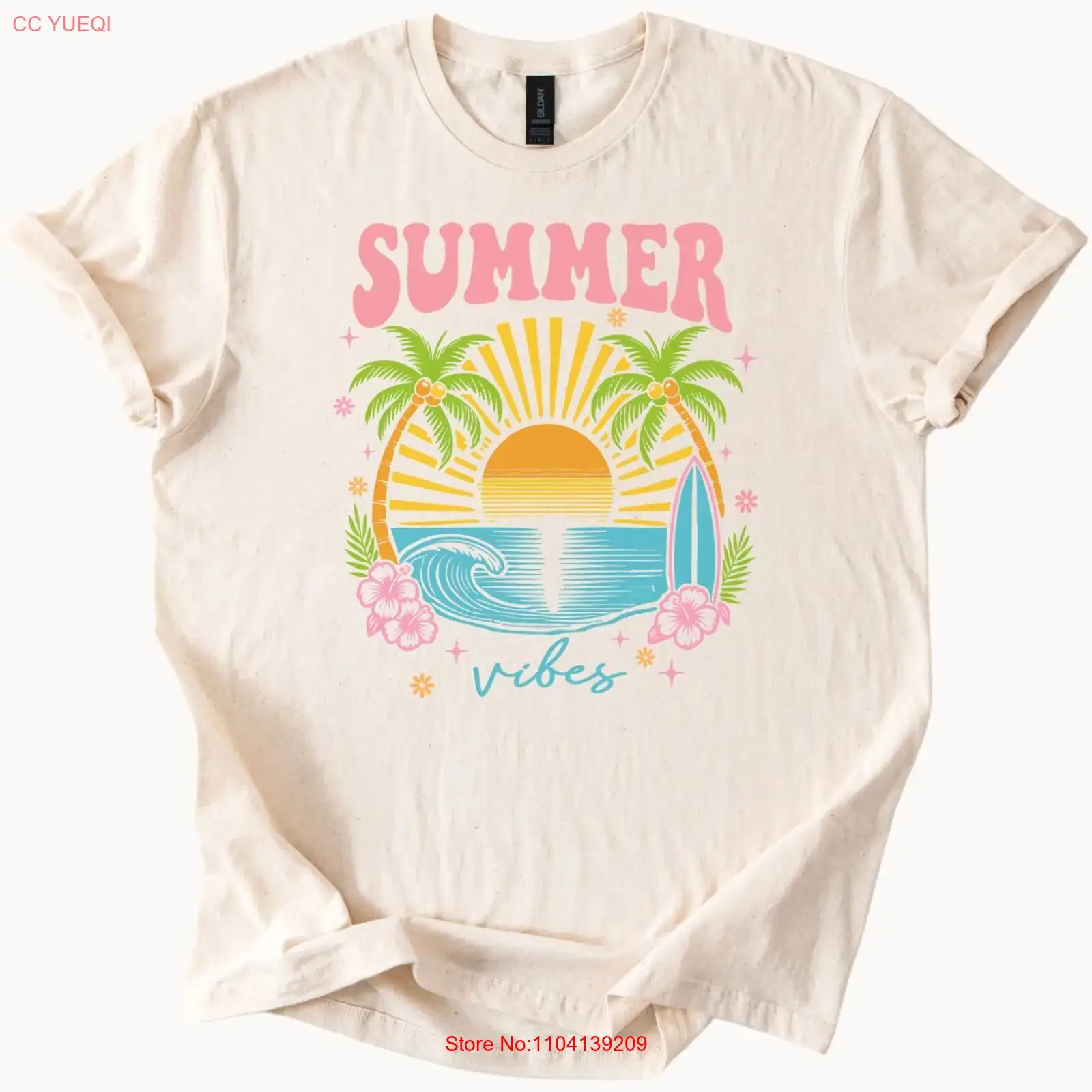 Kaos Summer Vibes Pantai Matah - Vintage Vibes Fashion ulasan dan harga