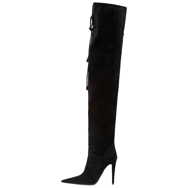 Sepatu Boots Stiletto Suede Mu - Vintage Slip Dress ulasan dan harga