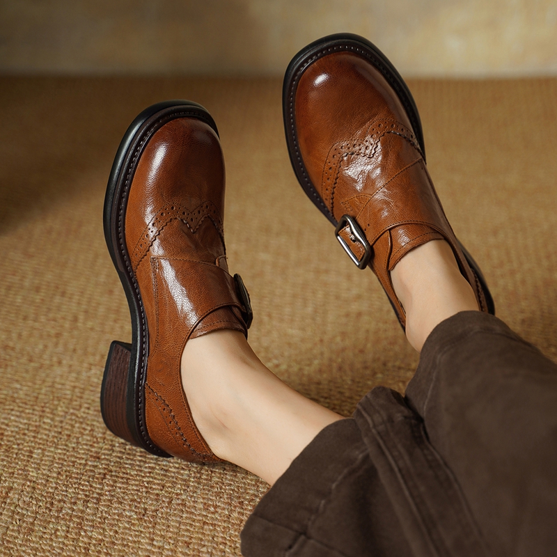 Sepatu Brogue Gesper Baru 2027 - Vintage Fashion Ladies ulasan dan harga