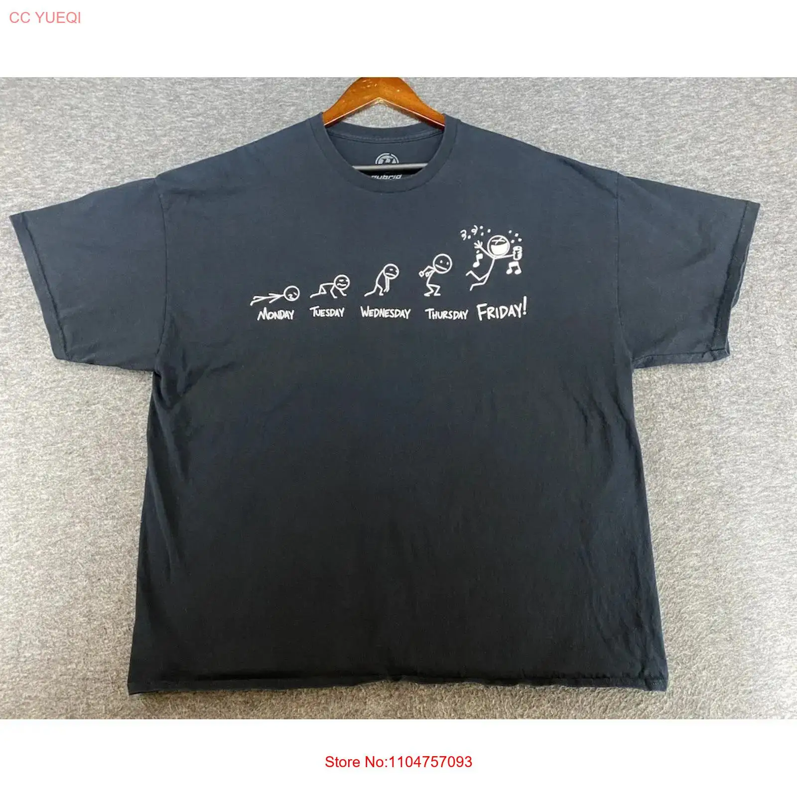 Kaos Lucu Hari Dalam Seminggu  - Vintage Fashion Week ulasan dan harga