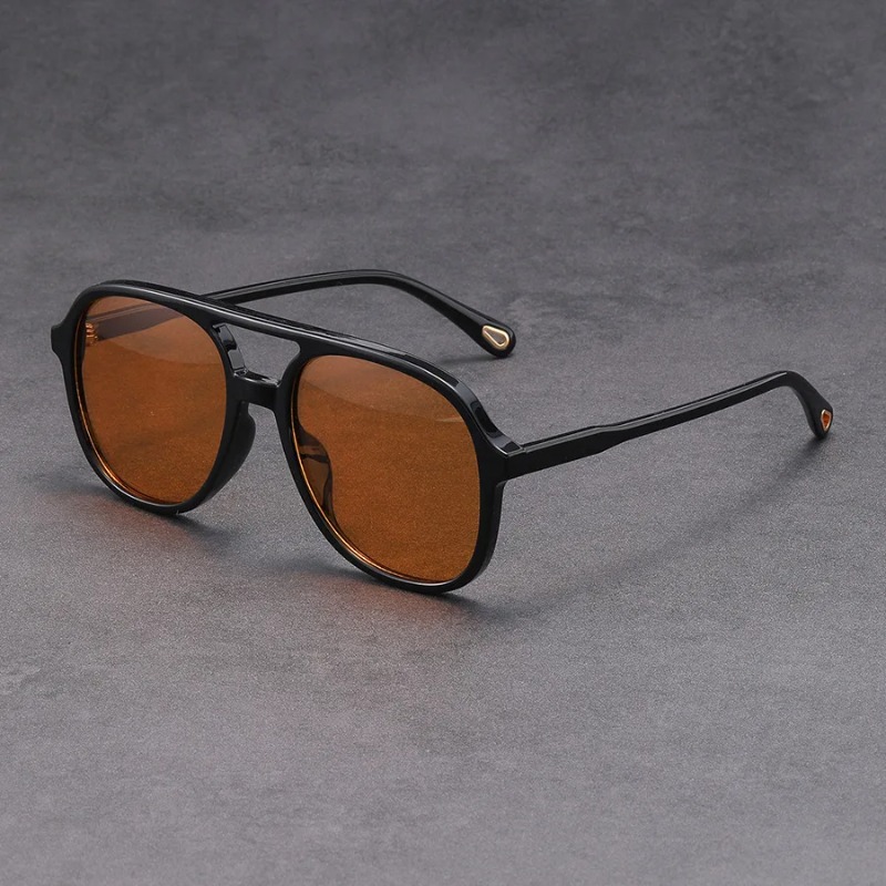 Kacamata Hitam Persegi Double  - Vintage Fashion Female ulasan dan harga
