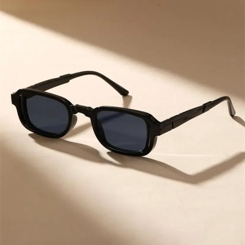 Kacamata Hitam Persegi Panjang - Vintage Fashion Female ulasan dan harga