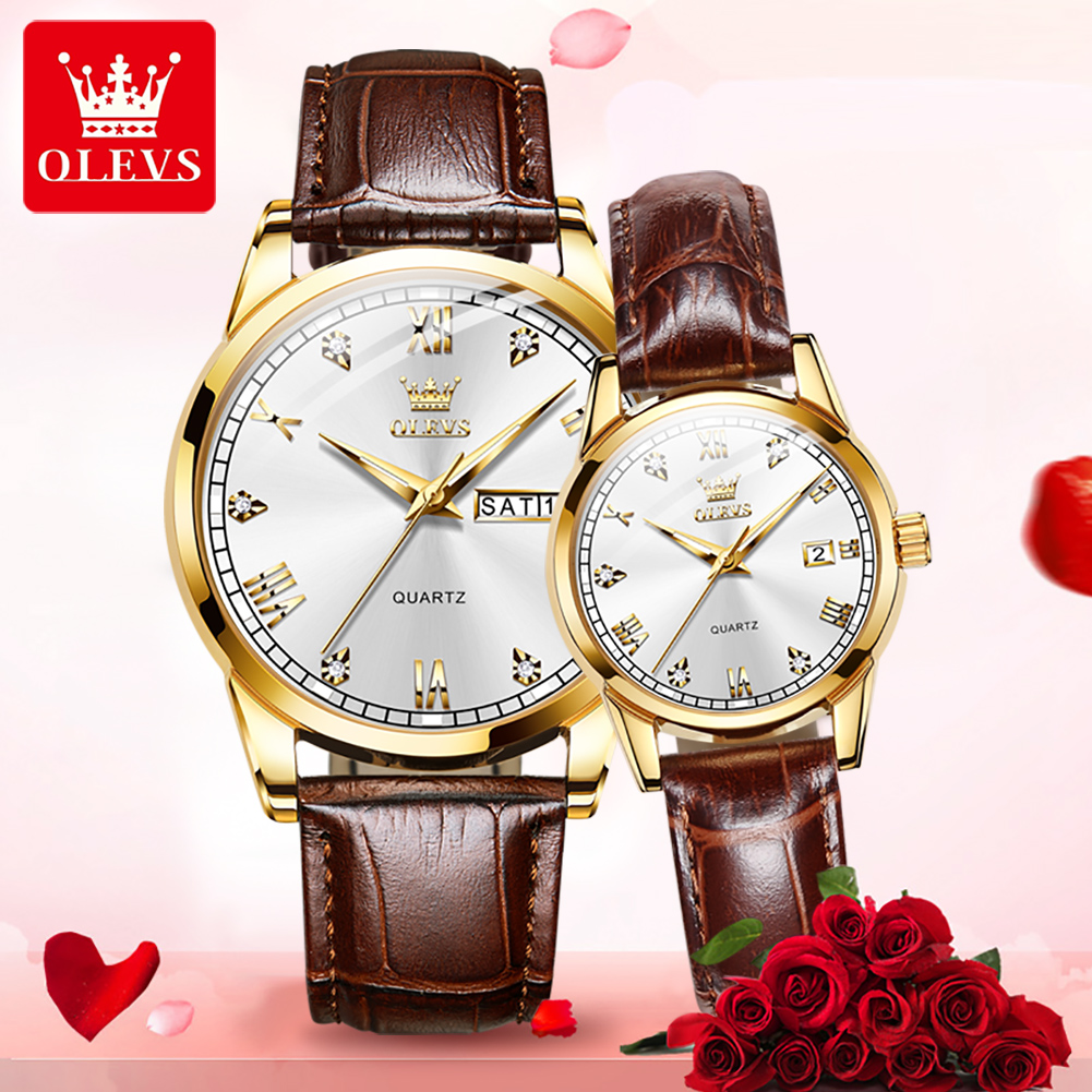 OLEVS Jam Tangan Pasangan Jam  - Vintage Fashion Week ulasan dan harga