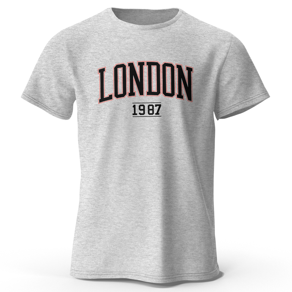 Kaos Vintage Pria London 1987  - Vintage Fashion London ulasan dan harga