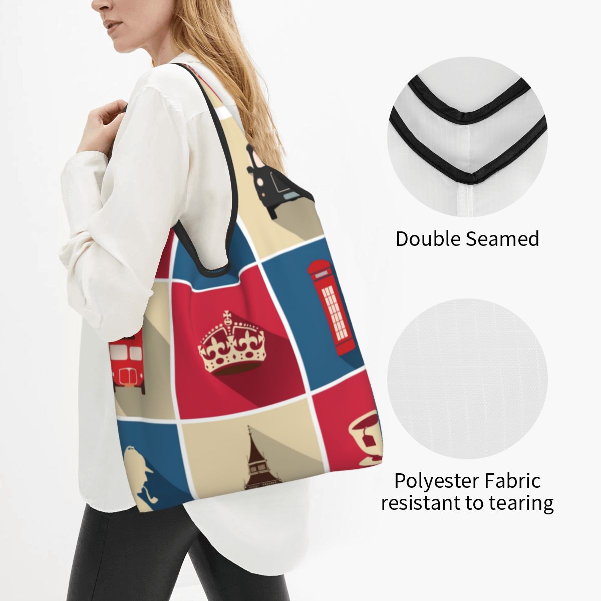 Tas Tote belanja simbol London - Vintage Fashion London ulasan dan harga