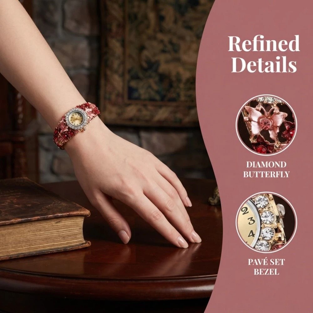 Jam Tangan Vintage Kaya Aksen  - Vintage Fashion Week ulasan dan harga