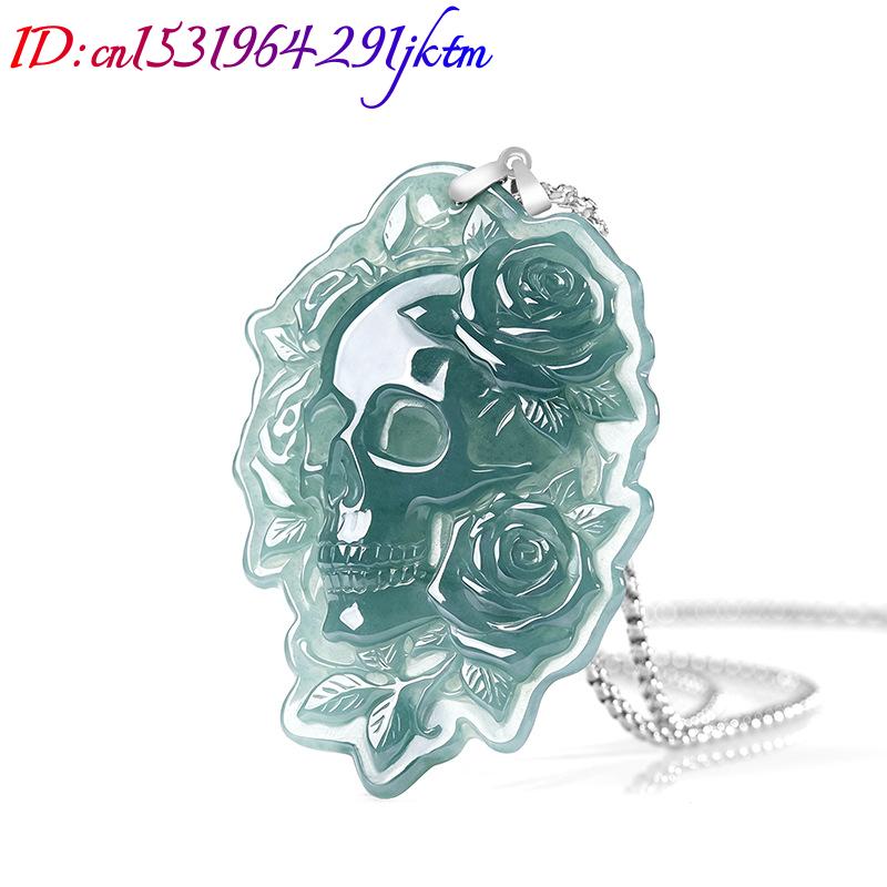 Kalung Liontin Tengkorak Giok  - Vintage Fashion Women ulasan dan harga