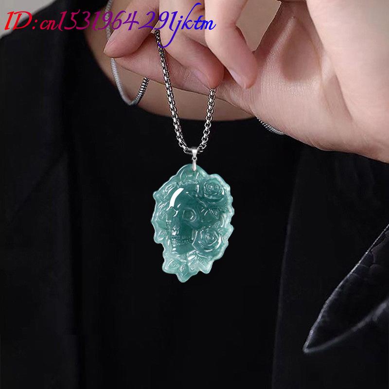 Kalung Liontin Tengkorak Giok  - Vintage Fashion Women ulasan dan harga